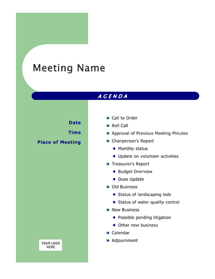 Free Agenda Template Microsoft Word Template MS Office Templates