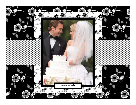 Black White Wedding Photo Album Template