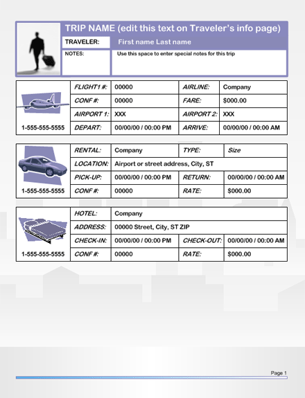 Business Travel Plan Template | Plan Templates | MS Office Templates