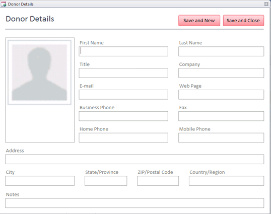 Click Charitable contributions database template Now to download the template.