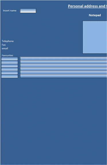 Click Excel Address Book Template to download the template.