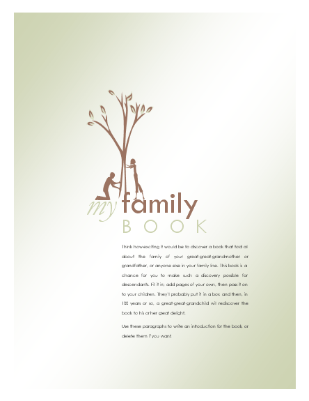 Family History Album Template Click Family History Album Template Now to download the template.