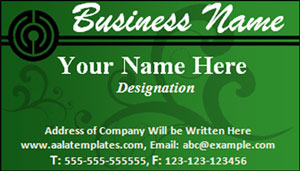 Free Business Card Template