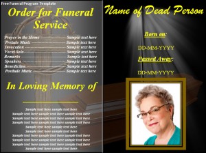 Free Funeral Program Template