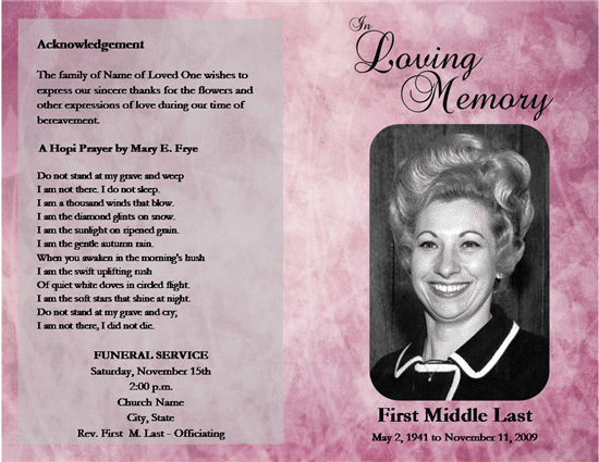 Funeral Service Template Click Funeral Service Template Now to download the template.