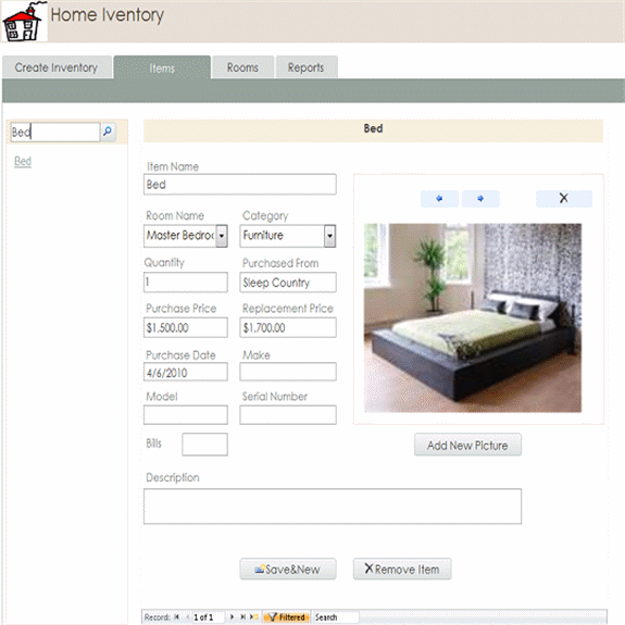 Click Home Inventory Database Template Now to download the template.