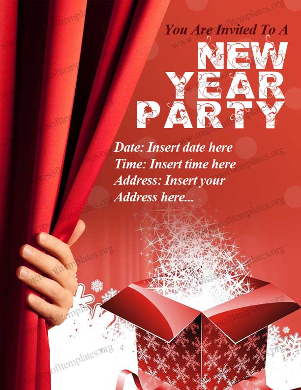 free New Year Party Invitation Template