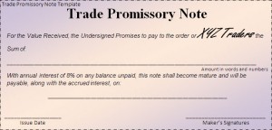 sample of promissory note