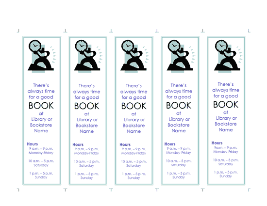 Click Promotional Bookmark Template Now to download the template.