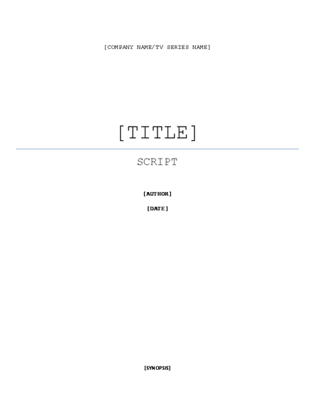 Click Script Writing Template Now to download the template.