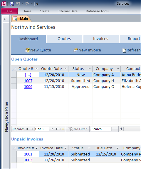 Click Northwind Services Template Now to download the template.