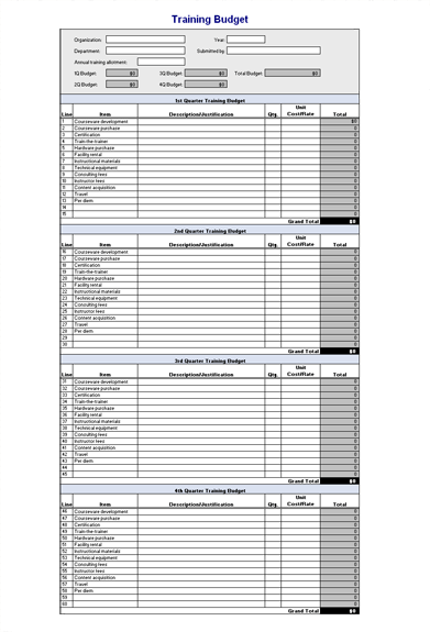 Click Sports Training Budget Template Now to download the template.