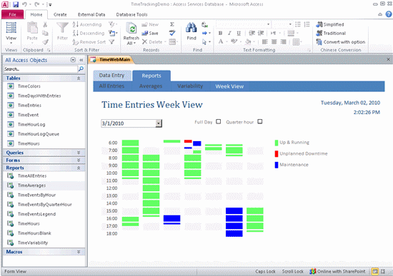 Time Tracking Database Template