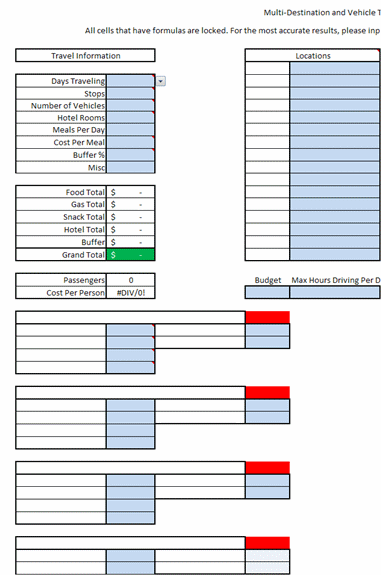 Excel Traveler Budgeter Template This is a preview only. Click Download Now to download the template.