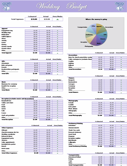 Click Wedding Budget Planner Template Now to download the template.