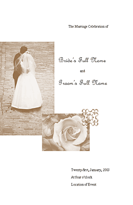 Free Wedding Program Template