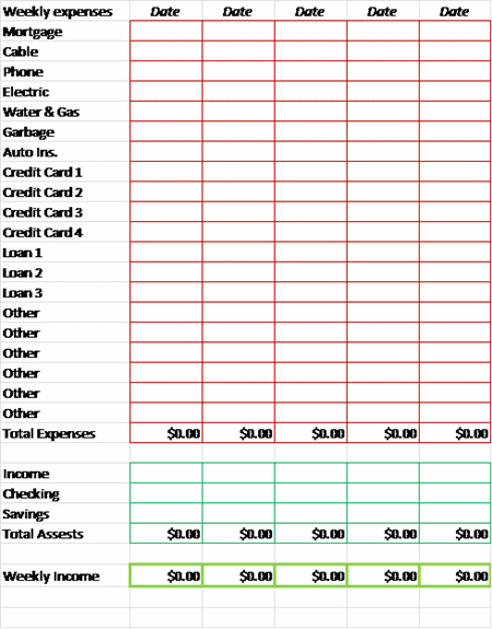 Weekly Budget Template Excel Free from www.microsofttemplates.org