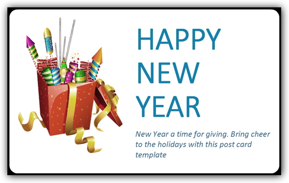 Happy New Year Postcard Template Ms Office Templates