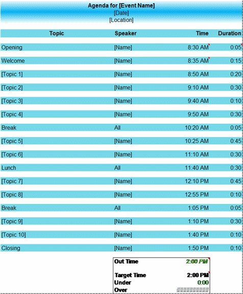 Meeting Agenda Planner Template Click below to download this template.